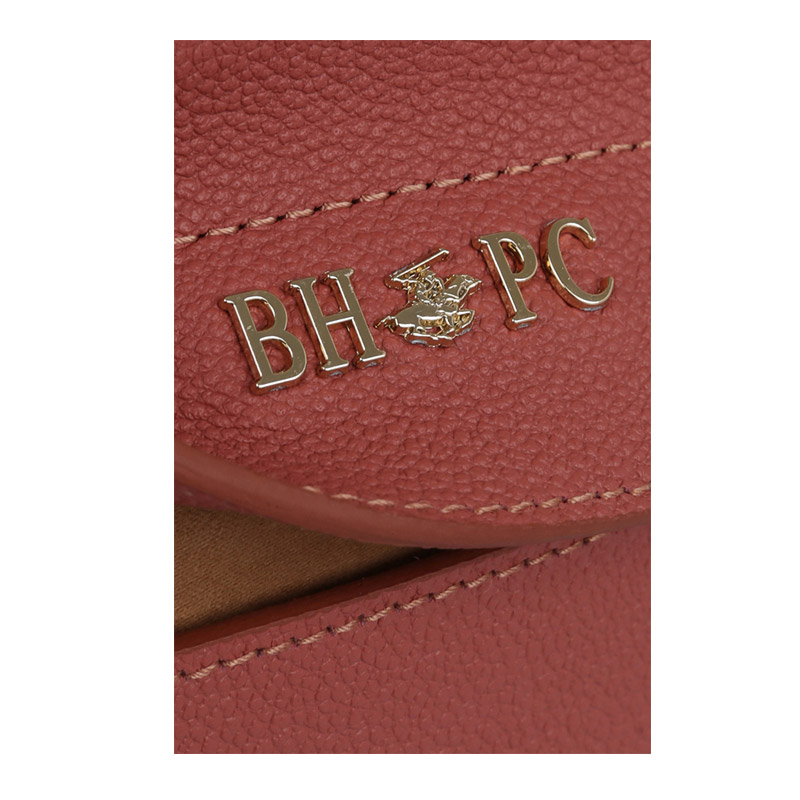 Δερμάτινη Γυναικεία Τσάντα Ώμου Χρώματος Dusty Rose Beverly Hills Polo Club 118 661BHP0152