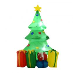 Φουσκωτό Χριστουγεννιάτικο Δέντρο και Δώρα 1.50 m με LED Φωτισμό HOMCOM 844-182