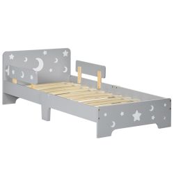 ZONEKIZ Παιδικό κρεβάτι 3-6 ετών με αστεράκια και σχέδια φεγγαριού Από MDF και νοβοπάν, 143x76x49 cm