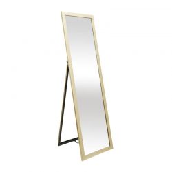 Επιδαπέδιος Ξύλινος Ολόσωμος Καθρέπτης 35 x 3 x 124 cm Χρώματος Χρυσό Home Deco Factory HD4253