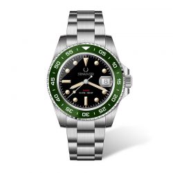 Ρολόι με Μεταλλικό Μπρασελέ και 10 Χρόνια Εγγύηση Unisex Diver Forest Steinmaster 030027