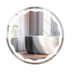 Στρογγυλός Καθρέπτης Μπάνιου με LED Φωτισμό 60 cm Costway BA7818DE